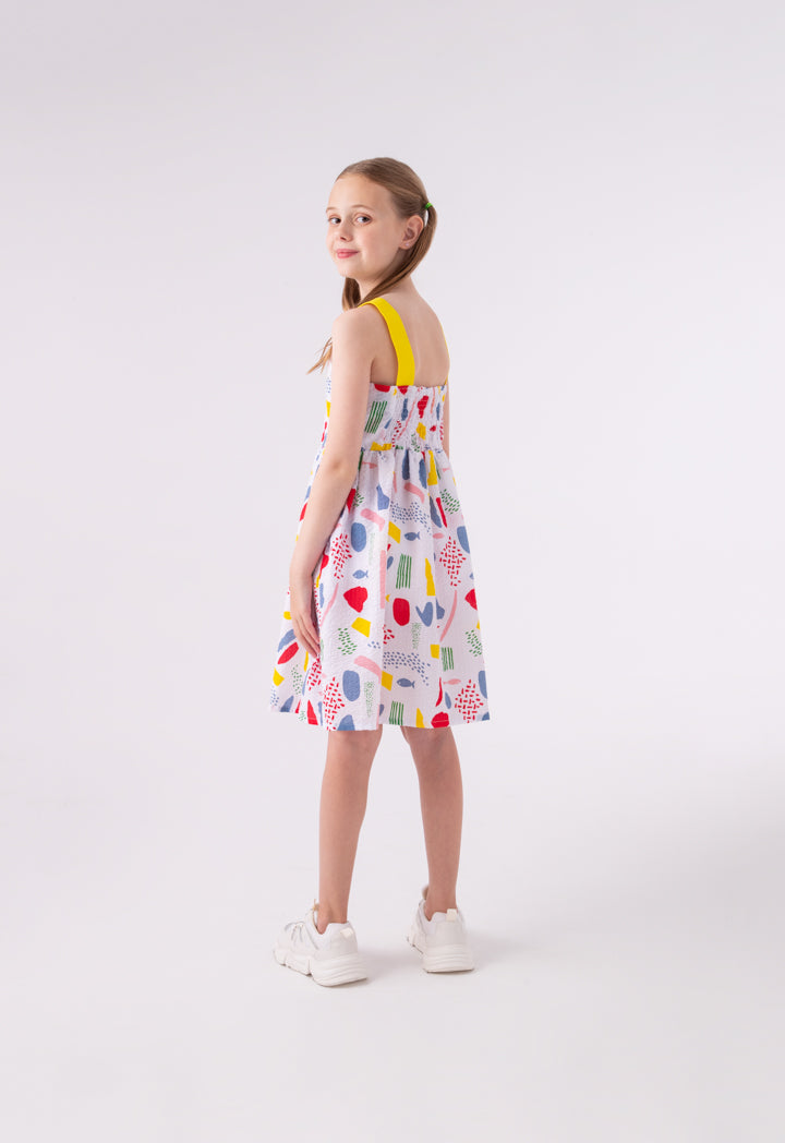 Elastic Strap Printed Dress
