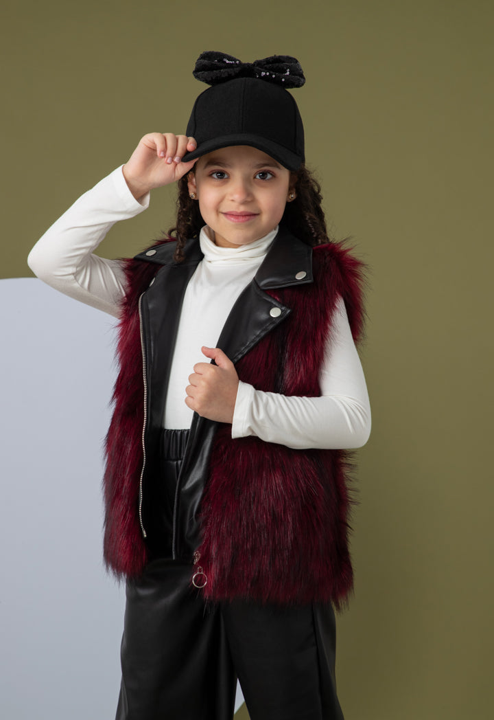 Sequins Bow Girls Cap