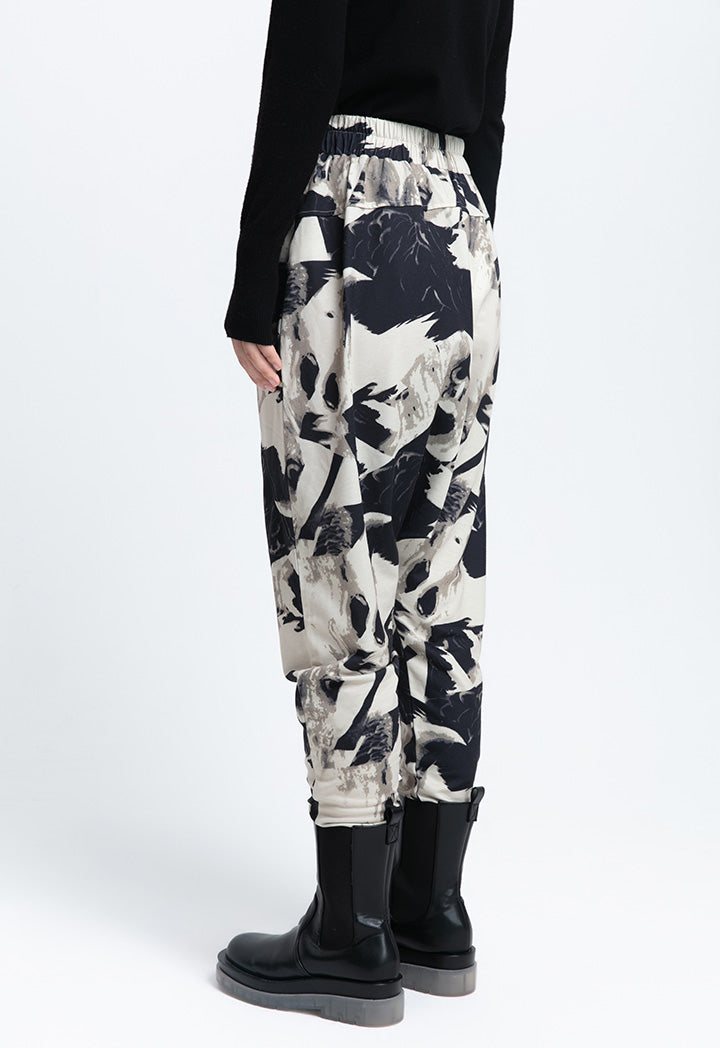 Printed Yoked Harem Pants