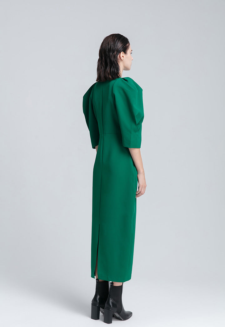 Classic Fit Solid Maxi Dress
