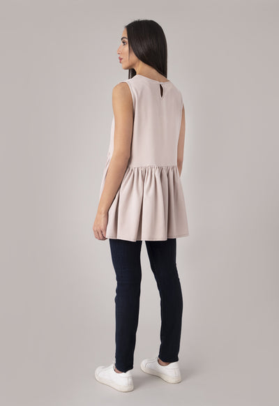 Sleeveless Peplum Blouse