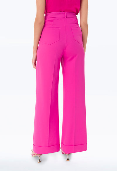 Folded Hem Wide Leg Culottes