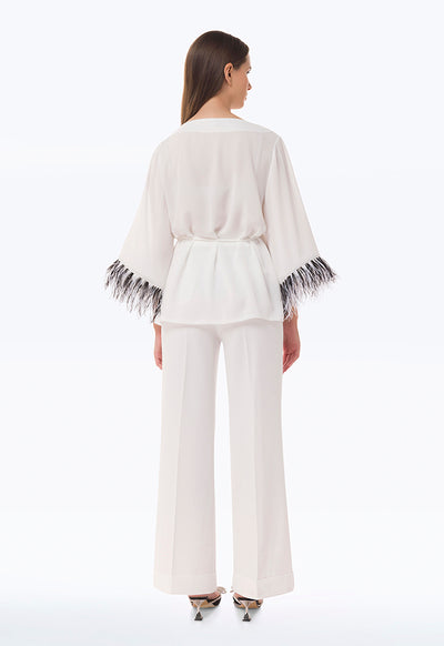 Feather Fringed Top