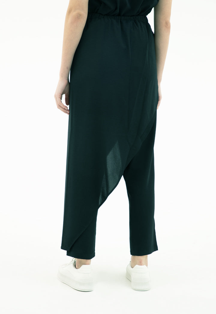 Casual Solid Draped Trouser