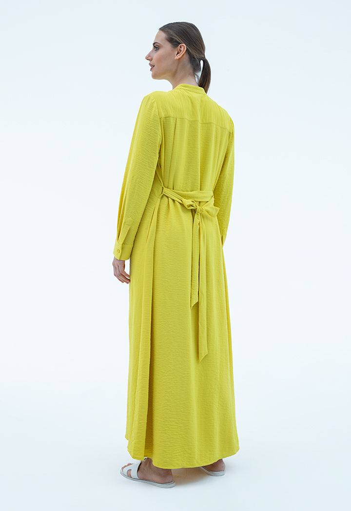 Maxi Shirt Dress With Self-Fabric Belt