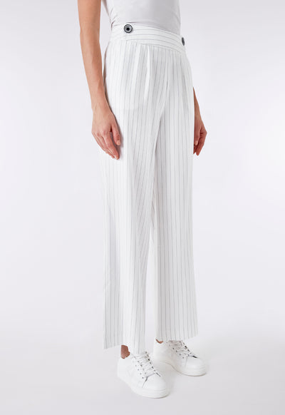 White Stripe Straight Leg Trouser