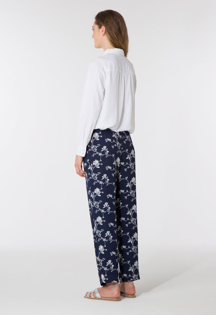 Floral Chiffon Crepe Trouser