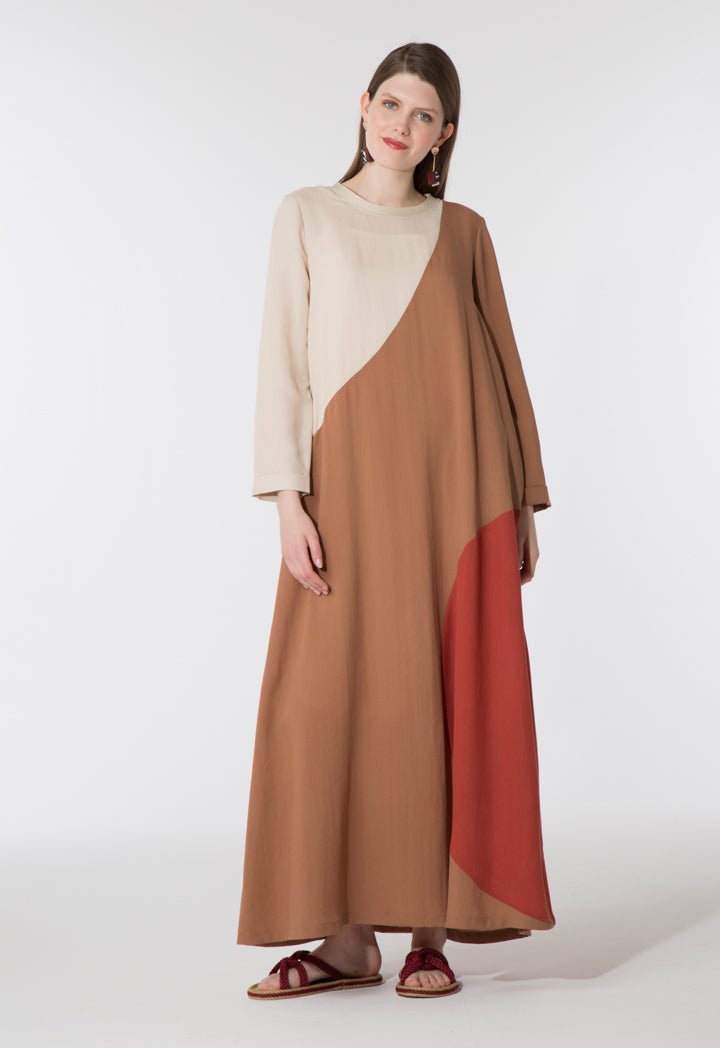 Color Block Maxi Dress