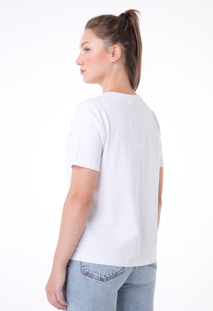 White Printed T-Shirt