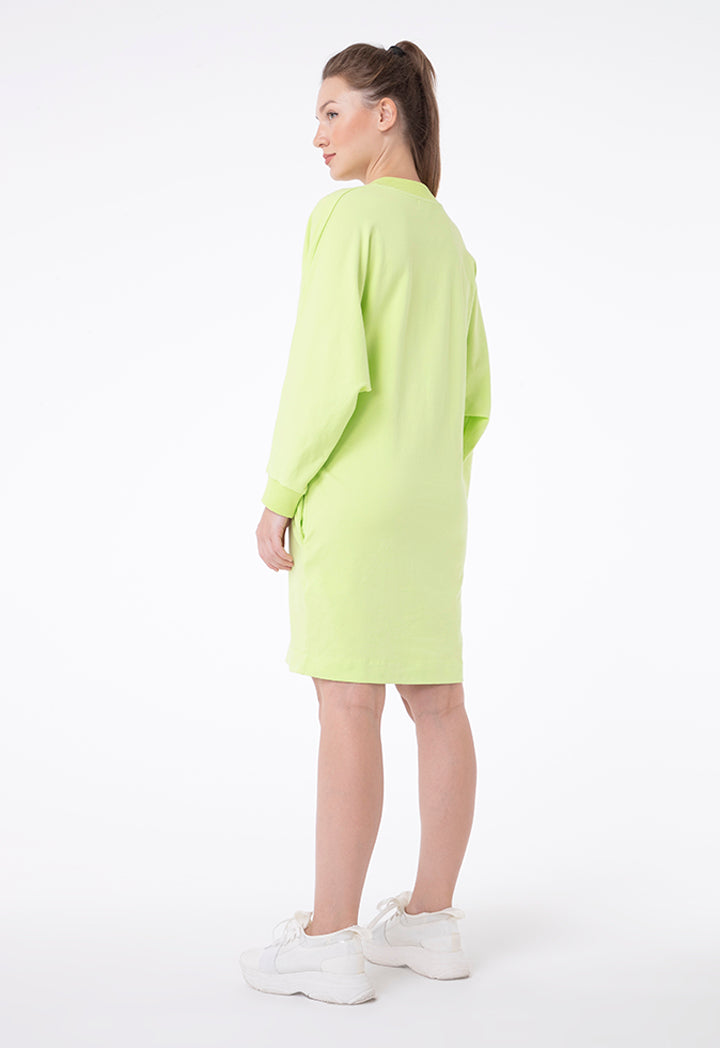 V Neck Belted Oversized Dress