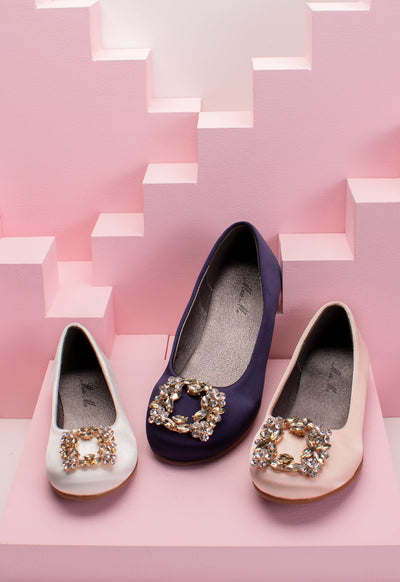 Rhinestone Stud Flat Shoes