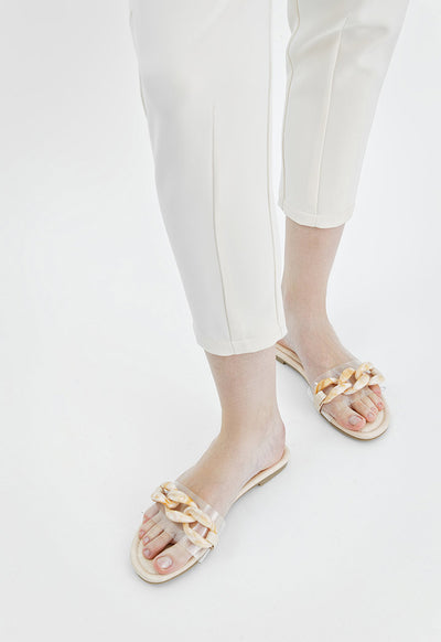 Embellish Chunky Link Chain Sandals