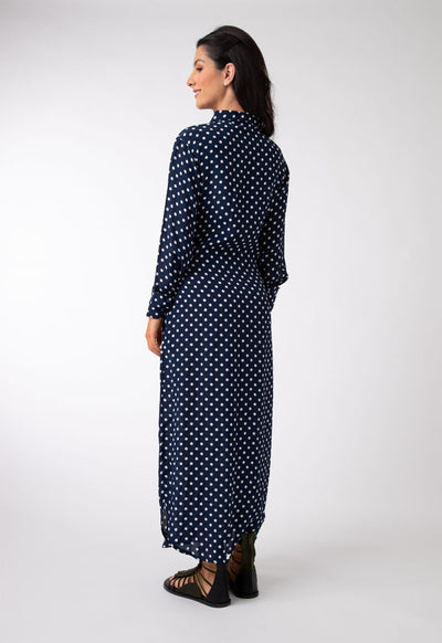 Polka Print Shirt Dress