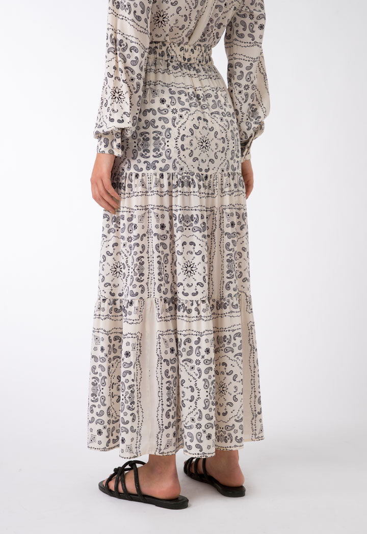 Bandana Printed Tiered Skirt