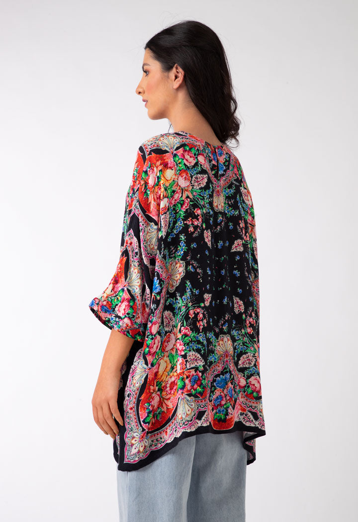 Printed Kimono Blouse