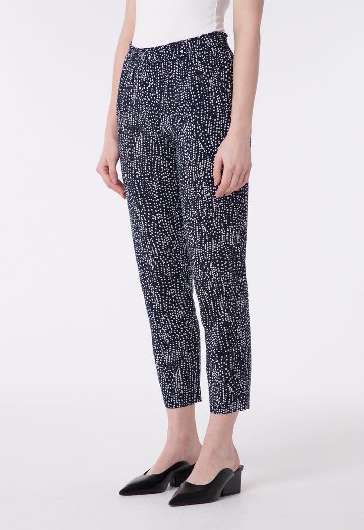 Polka Dot Print Pegged Trouser