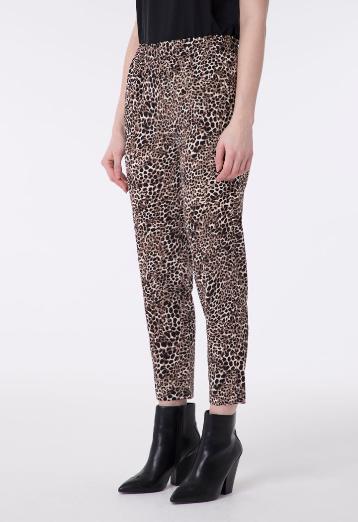 Printed Gathered Waist Trouser