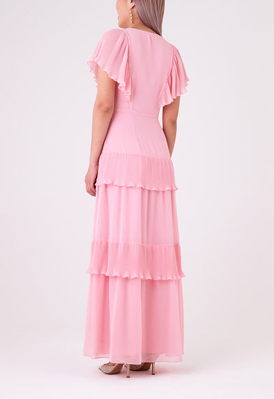 Electric Pleated Trim Dress