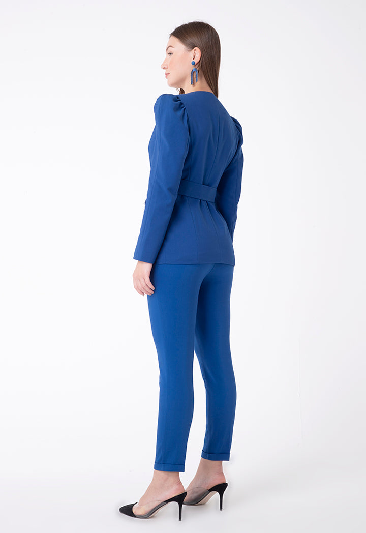 Single-Breasted Solid Blazer