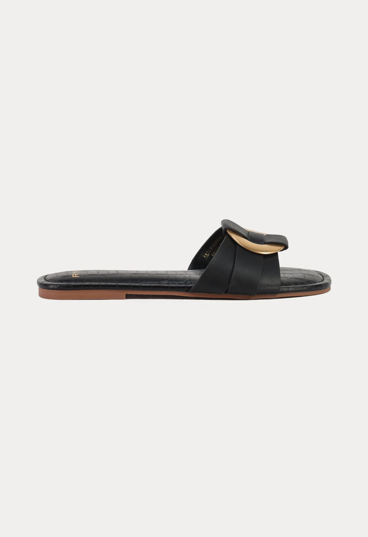 Strappy Buckle Strap Slides