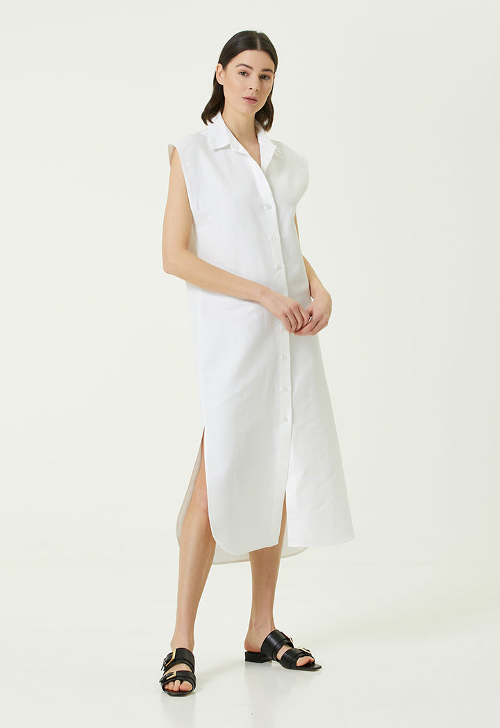 Collection Linen Shirt Dress White