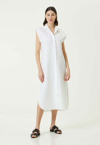 Collection Linen Shirt Dress White