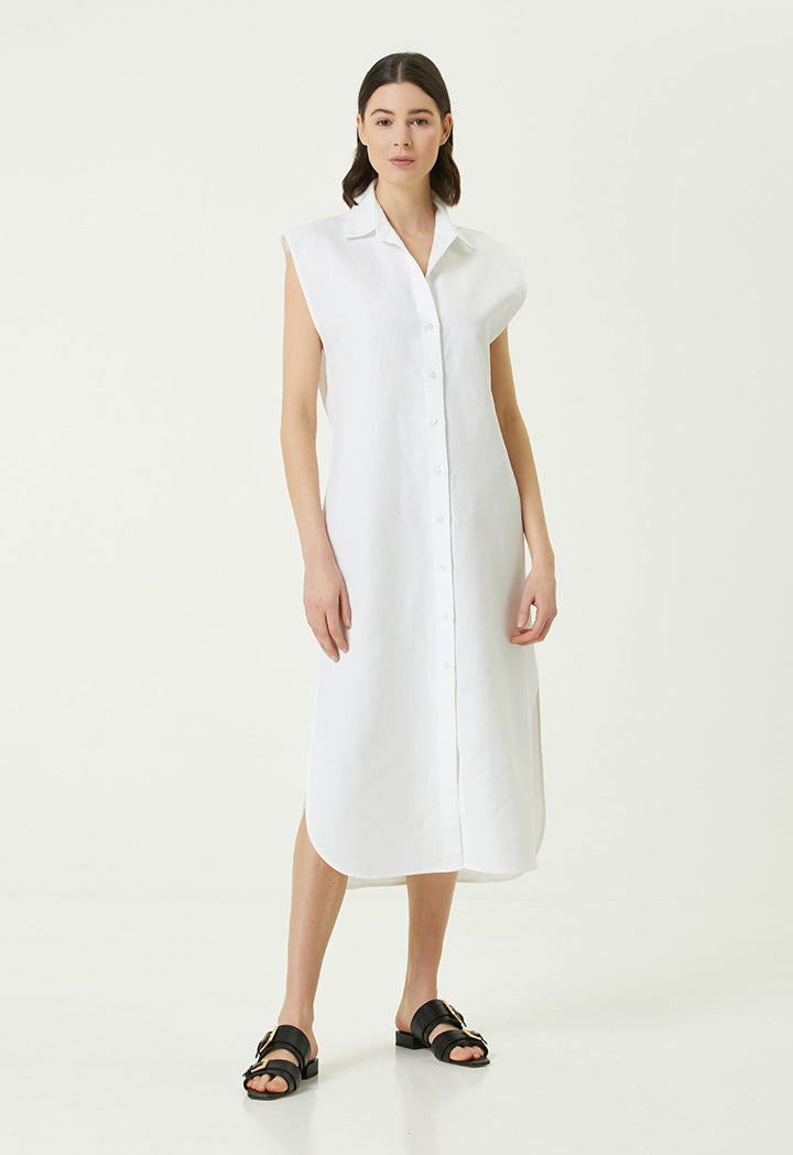 Collection Linen Shirt Dress White