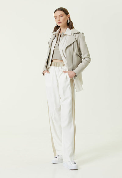 Academia Side Striped Trouser White