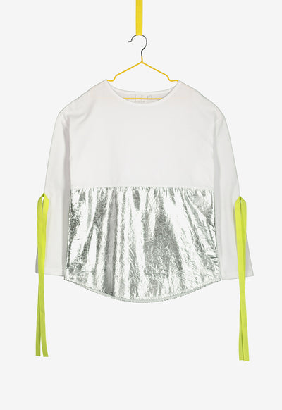 Metallic Hem Blouse