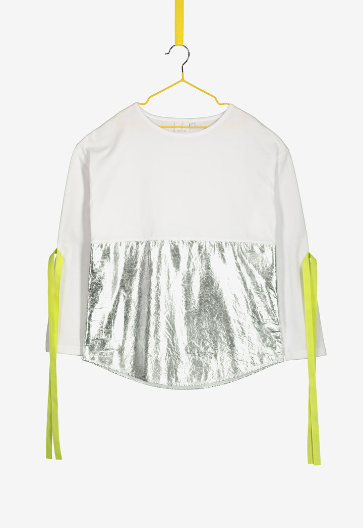 Metallic Hem Blouse