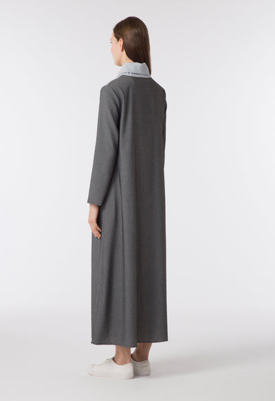 High neck Colorblock Abaya
