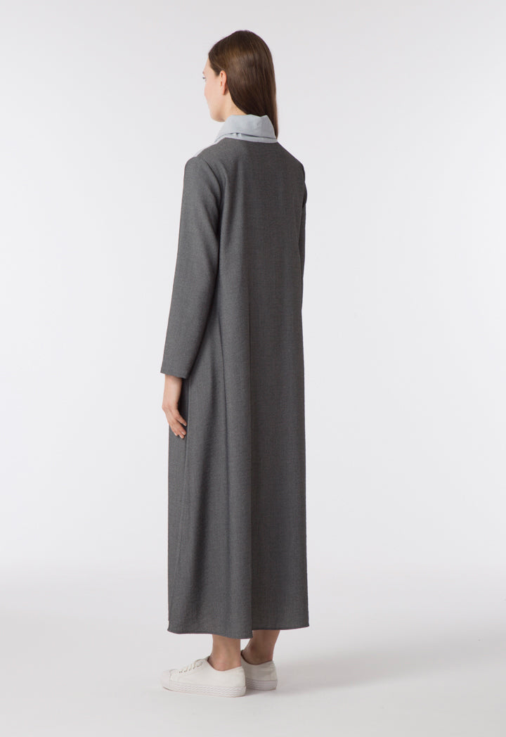 High neck Colorblock Abaya
