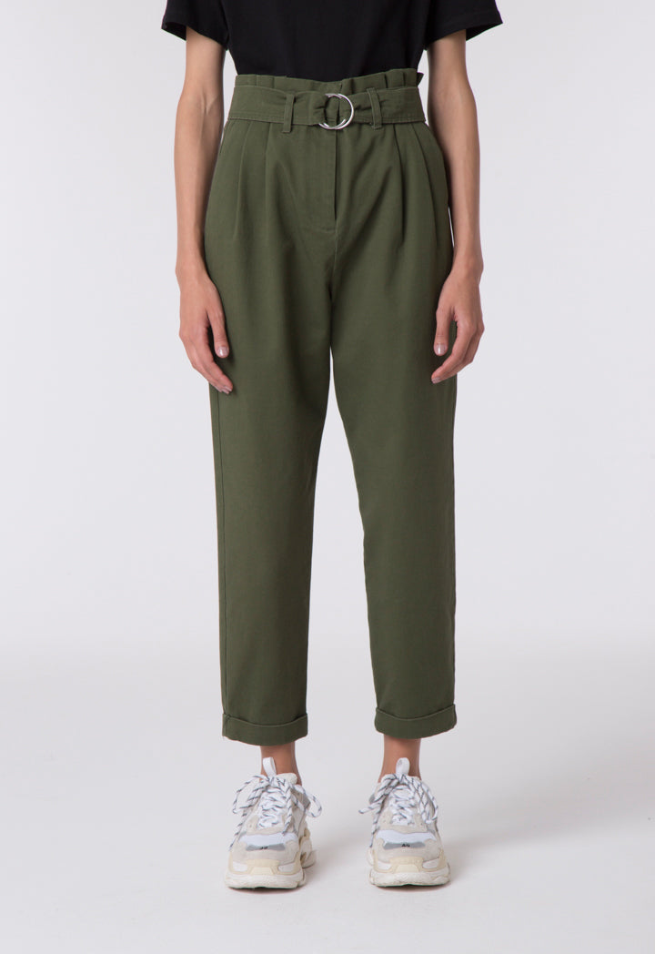 Khaki Paperbag Pants