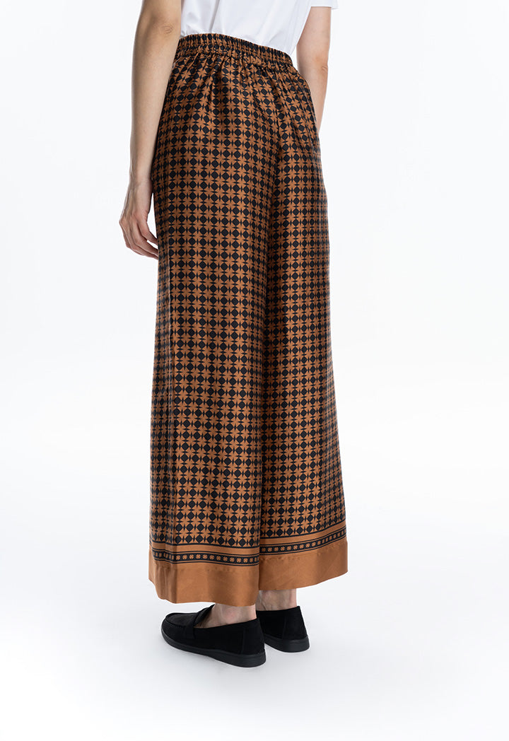 Optical Printed Straight Leg Trouser