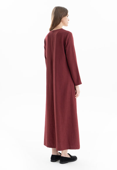 Twin Set Solid Textured Maxi Dress