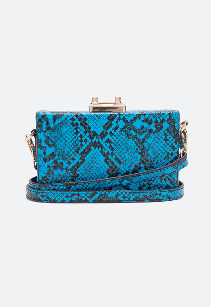 Snake Skin Pattern Clutch Bag