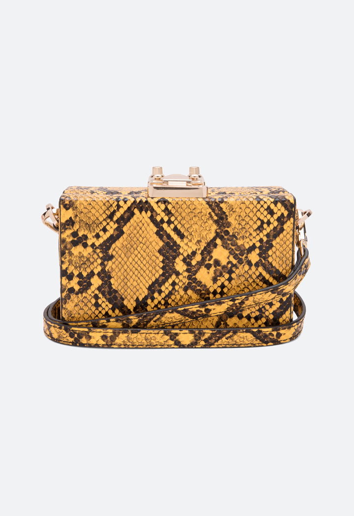 Snake Skin Pattern Clutch Bag