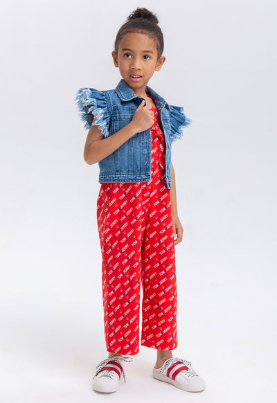 Tom And Jerry Square Neck Printed Jumpsuit
