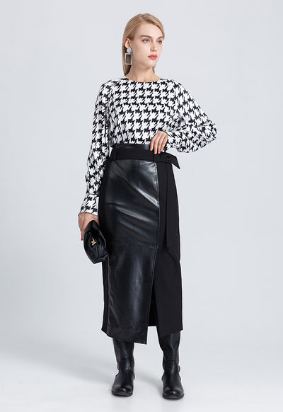 Midi Skirt W/ Side Belt