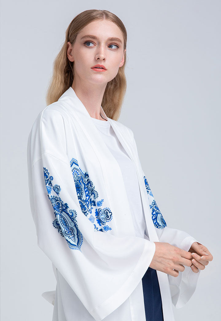 Long Sleeve Printed Block Outerwear