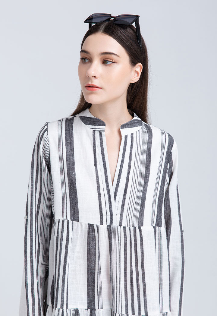 Striped Tiered Dress