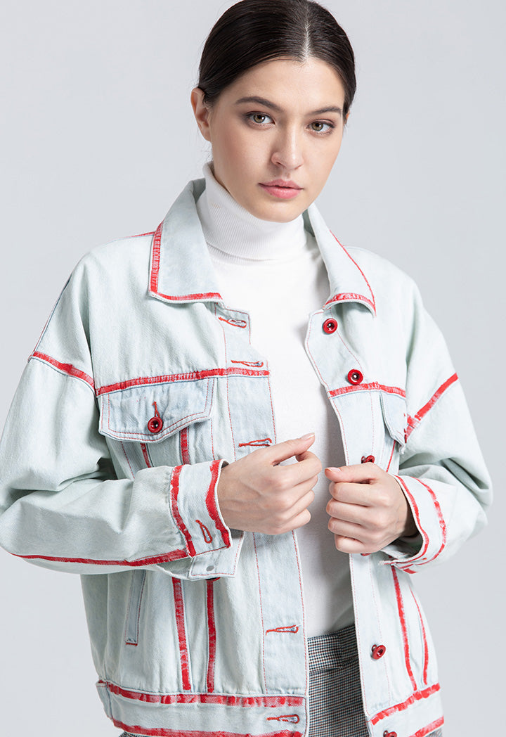 Collared Denim Jacket