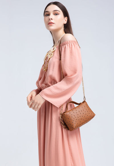 Off Shoulder Solid Maxi  Dress