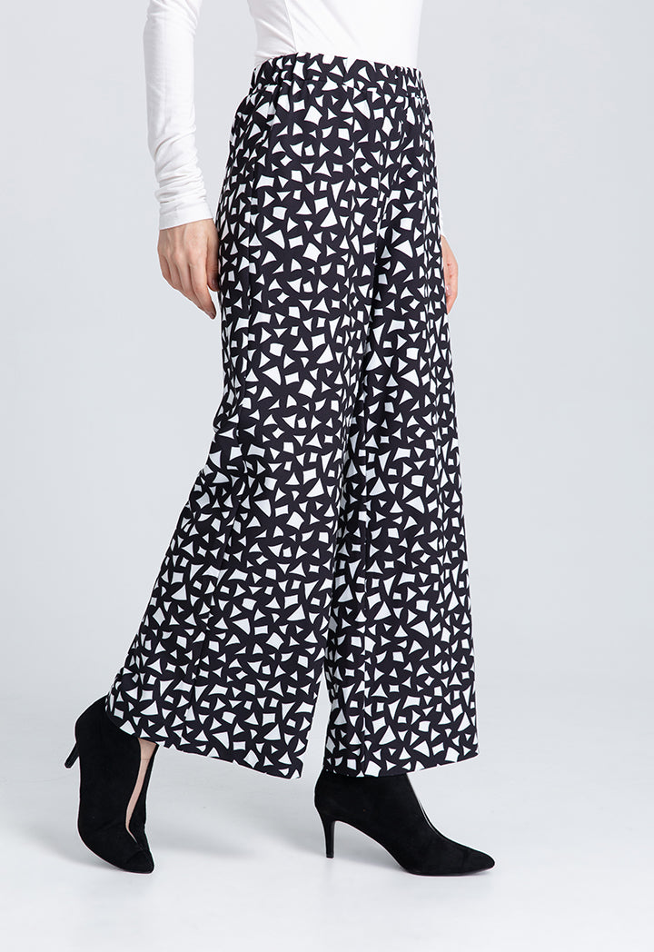 Two Color Mix Print Trouser