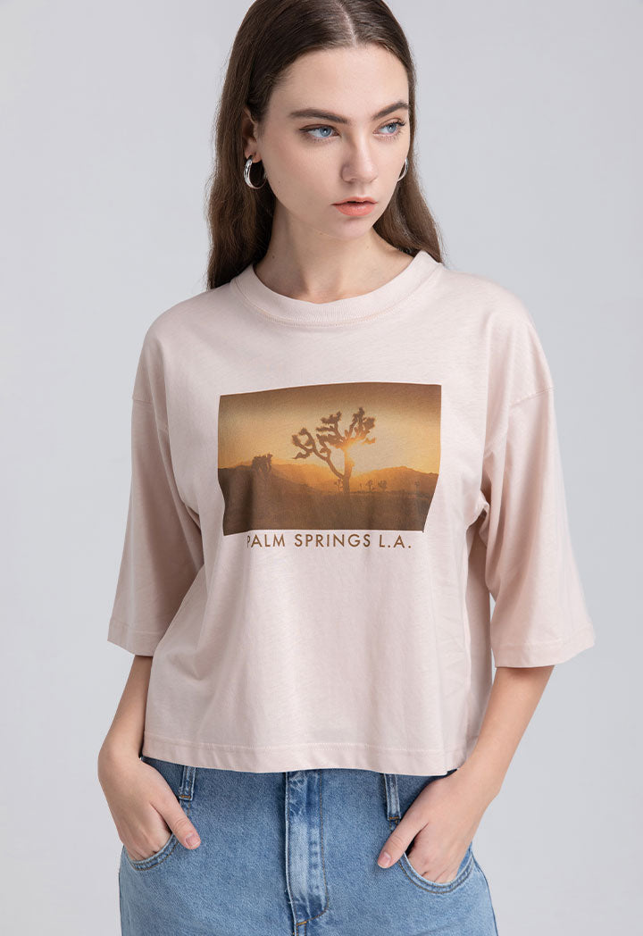 Round Neck Print T-Shirt