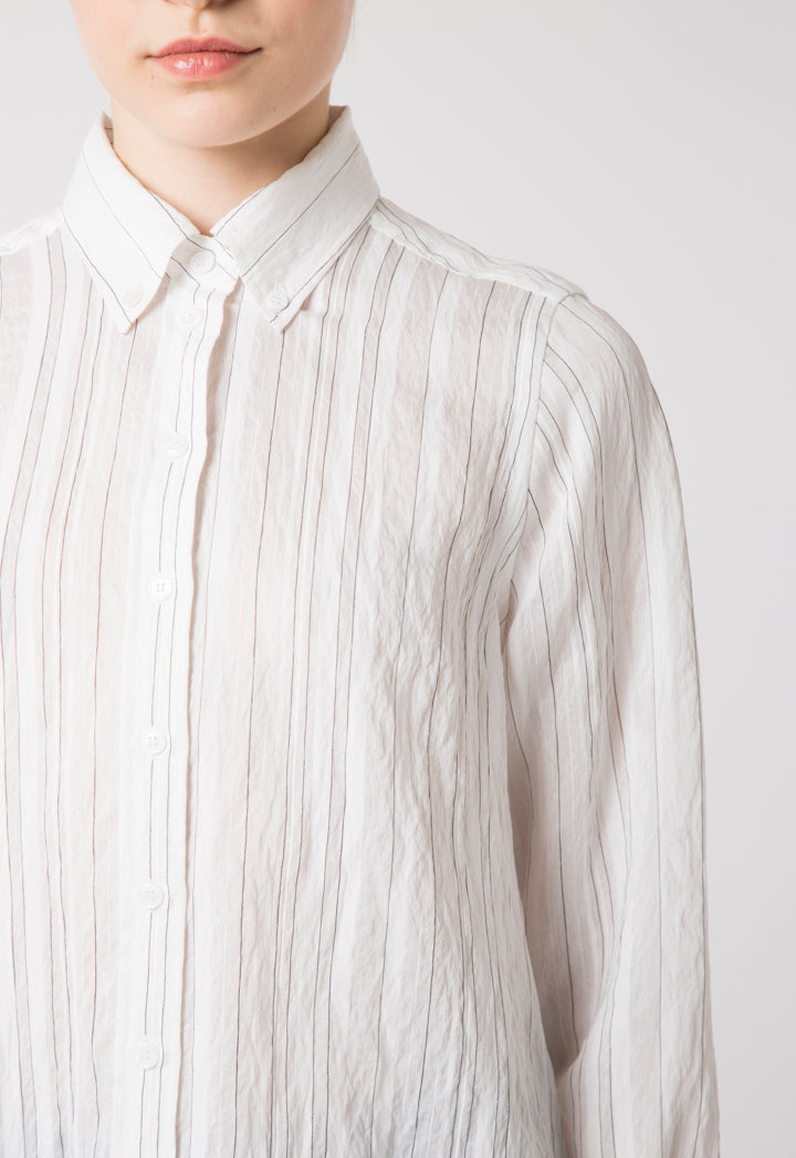 Striped White Shirt - Fresqa