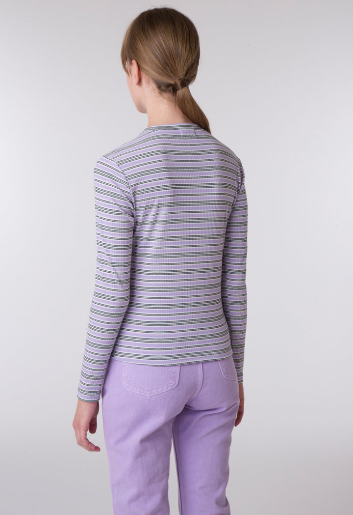 Striped Textured Fabric Top