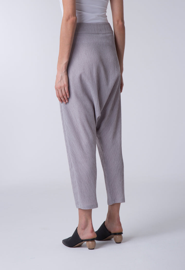 Textured Fabric Drop Bottom Trouser