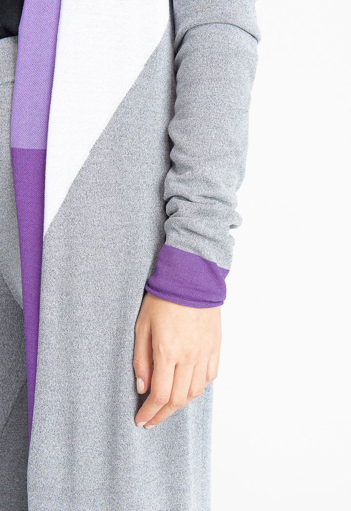 Colorblock Maxi Outerwear