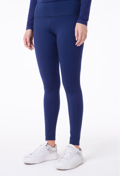 Solid Mid Waist Legging Pants